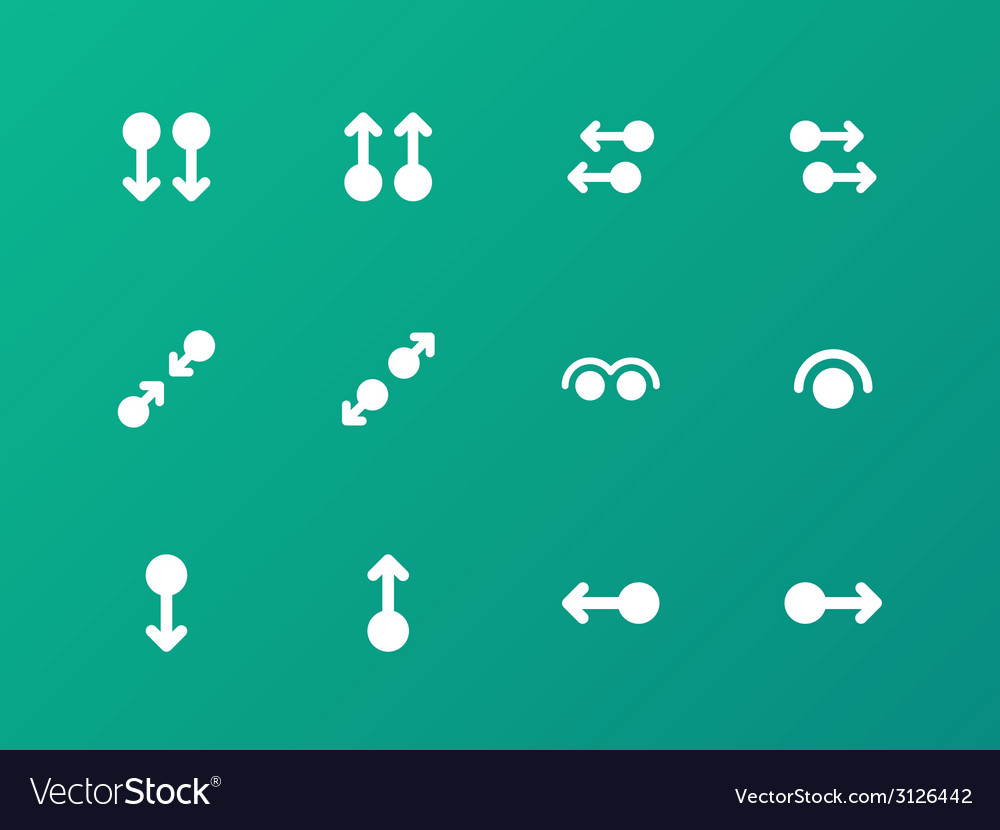 Simple touch pad gestures icons on green