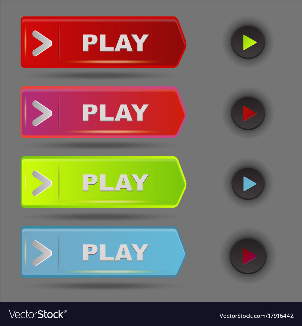 Ui interface button play media internet website