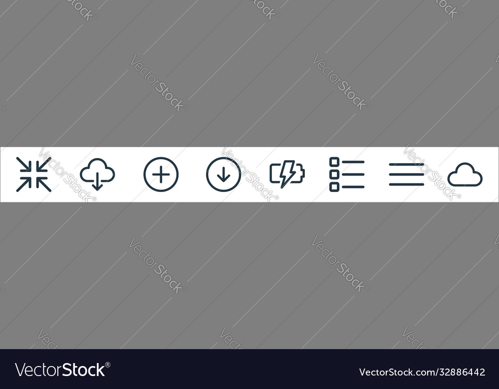 User interface line icons linear set quality vector image User interface line icons linear set quality