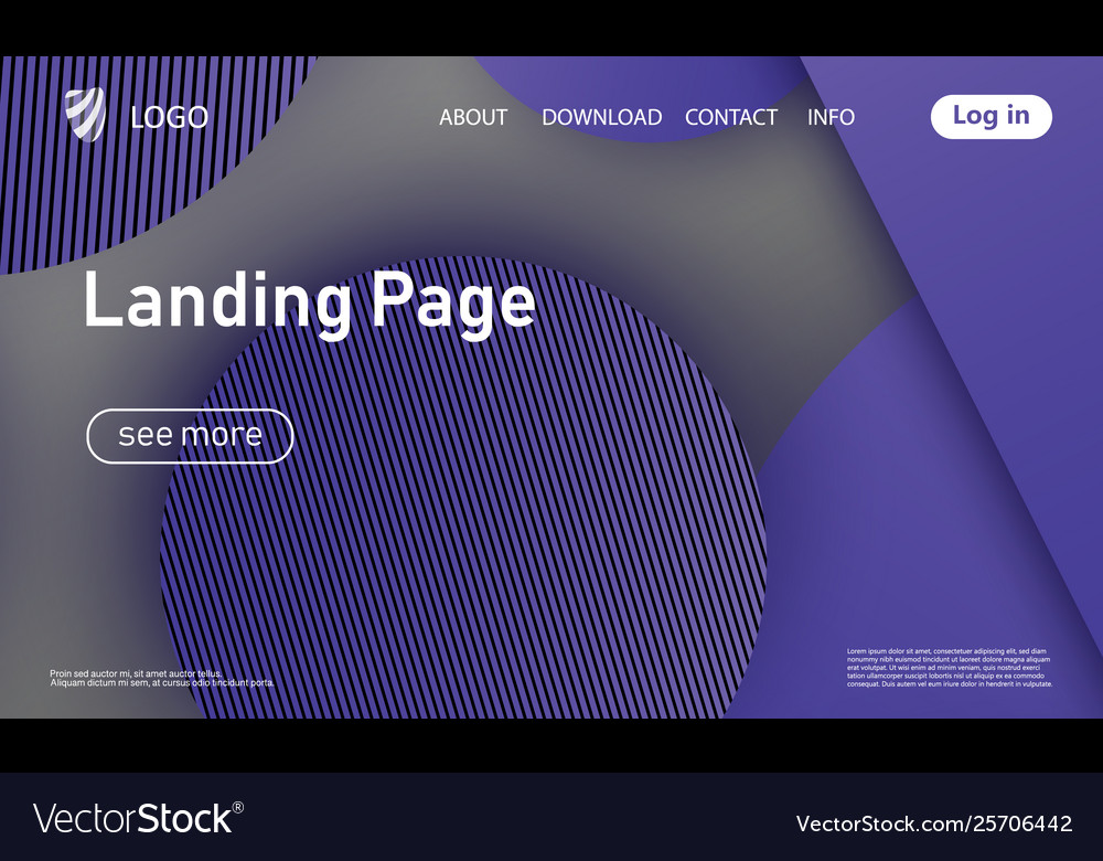 Website landing page material design