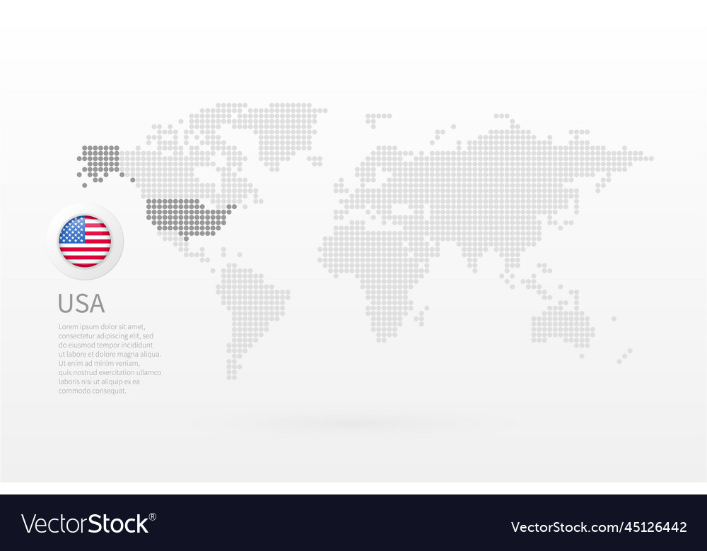 World map infographic symbol usa