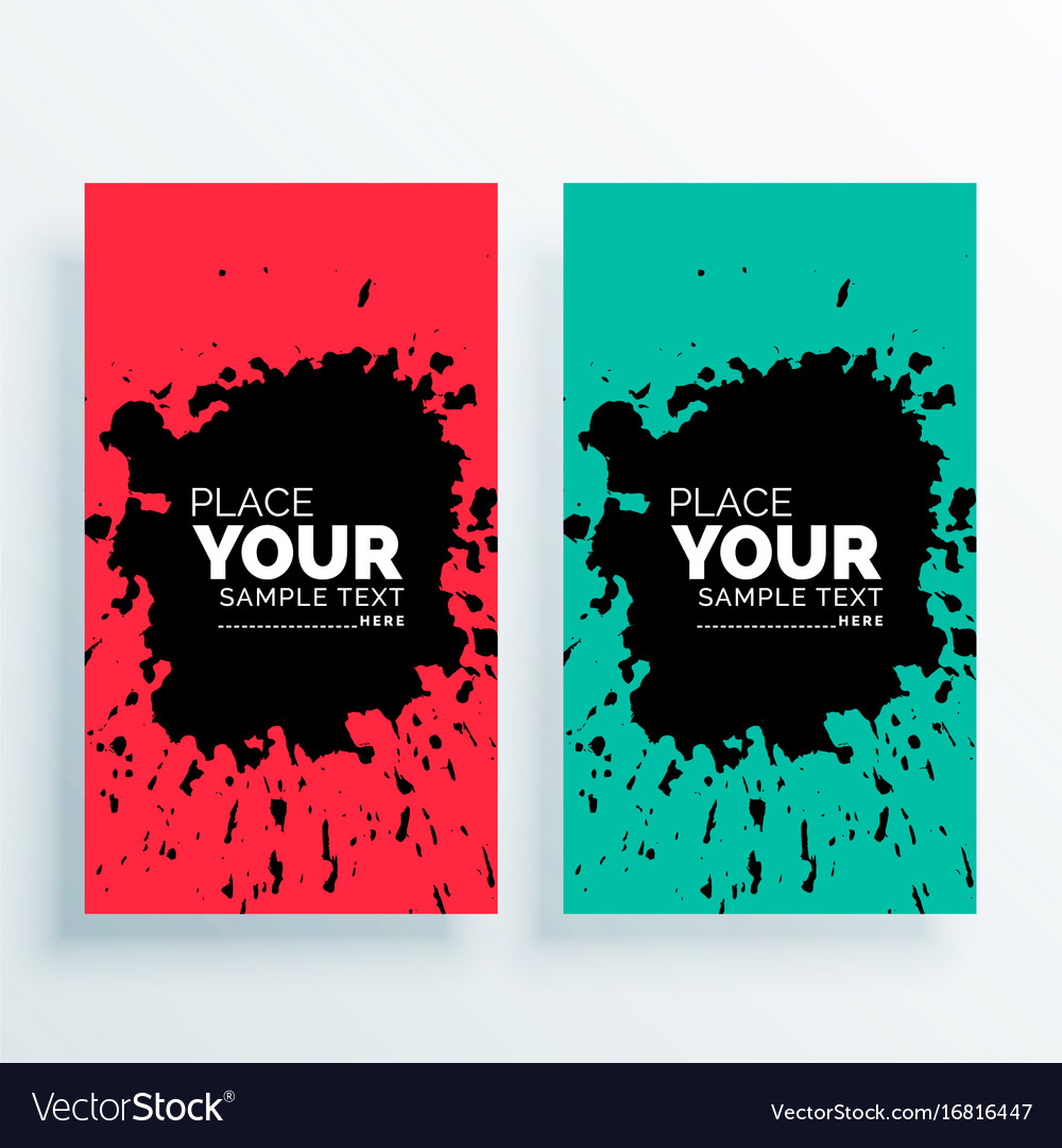 Abstract grunge vertical banners set