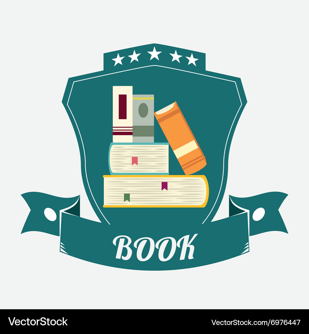 Book and e-learning icons design Royalty Free Vector Image