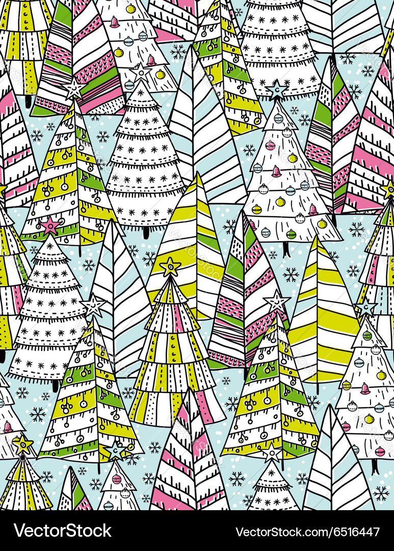 Christmas background with forest tree Royalty Free Vector