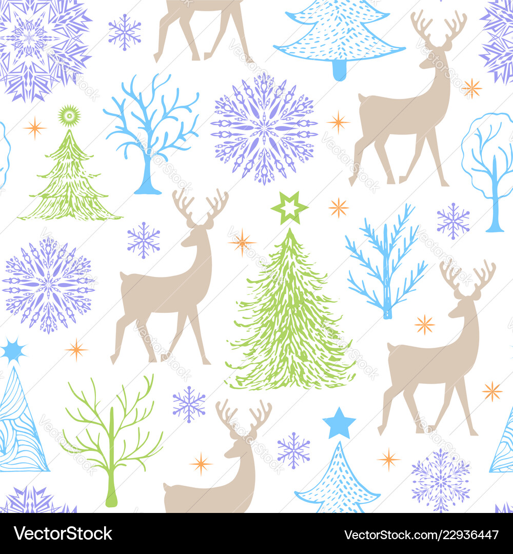 Christmas seamless pattern Royalty Free Vector Image