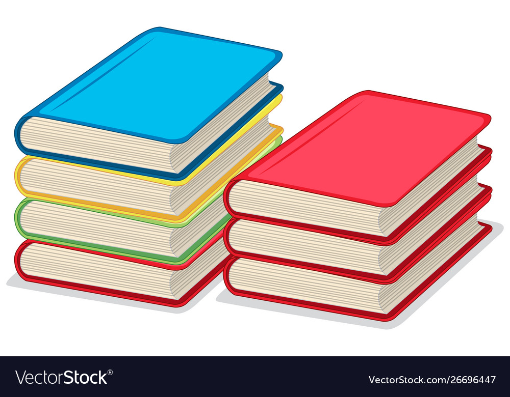 Color books for reading and school isolated Vector Image