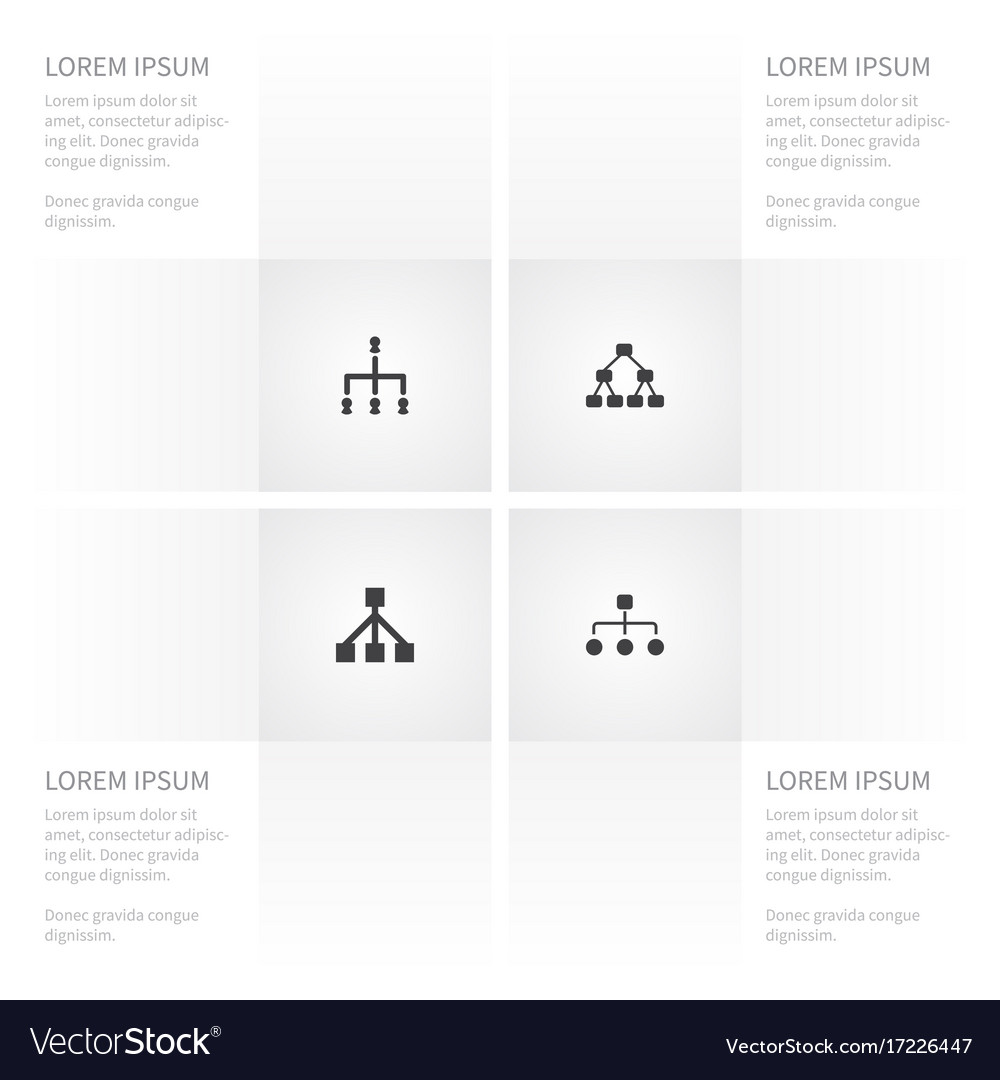 Icon cabinet set of team framework hierarchy