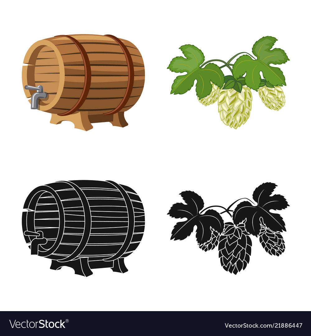 Isolated object of pub and bar symbol collection