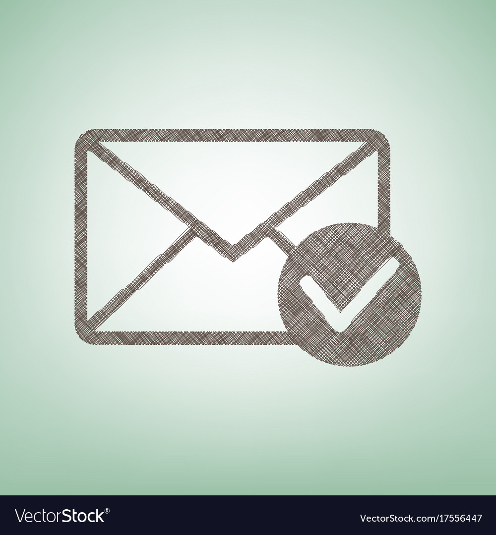 Mail sign with allow mark