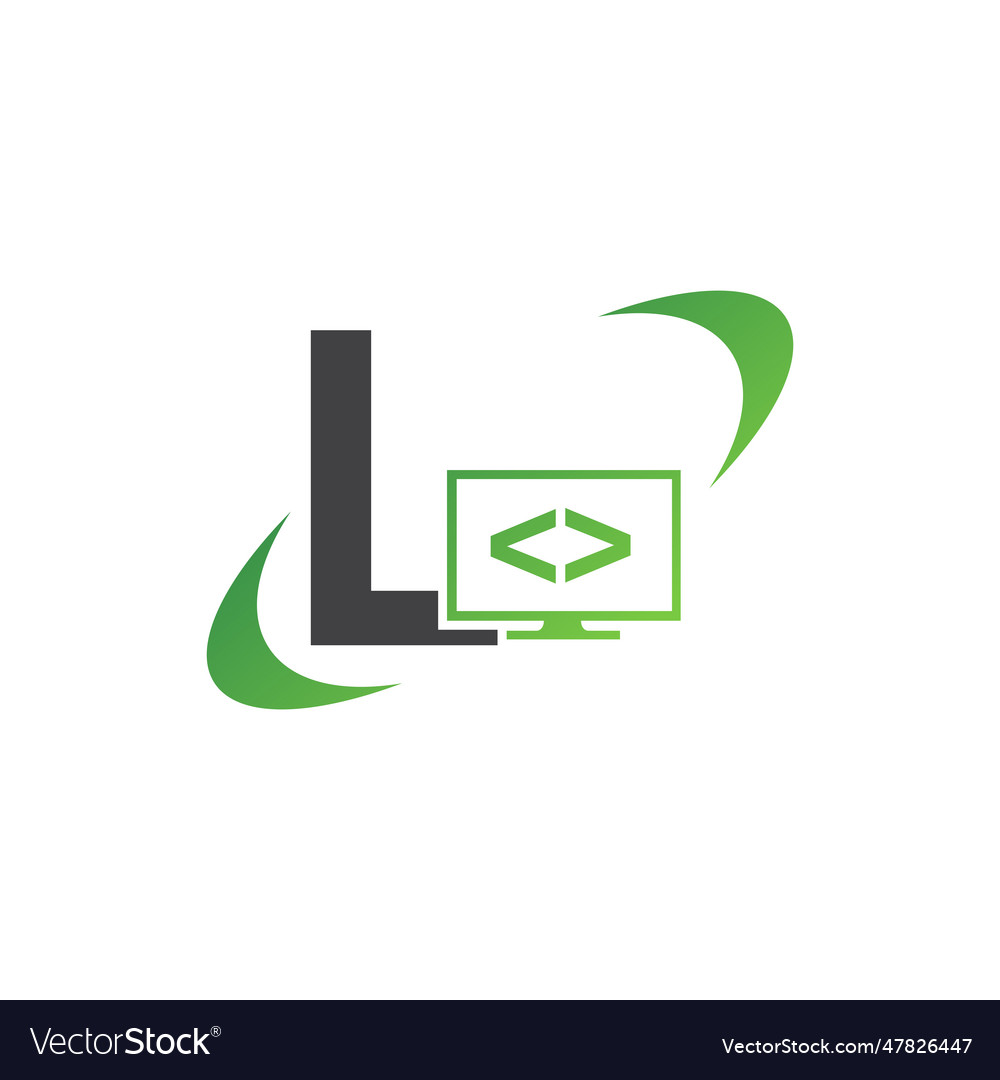 Programming code and technology logo template