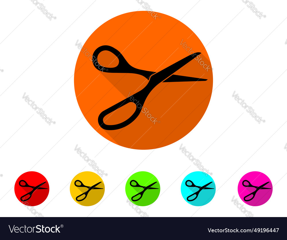 Scissor icon scissors design element or logo Vector Image Scissor icon scissors design element or logo