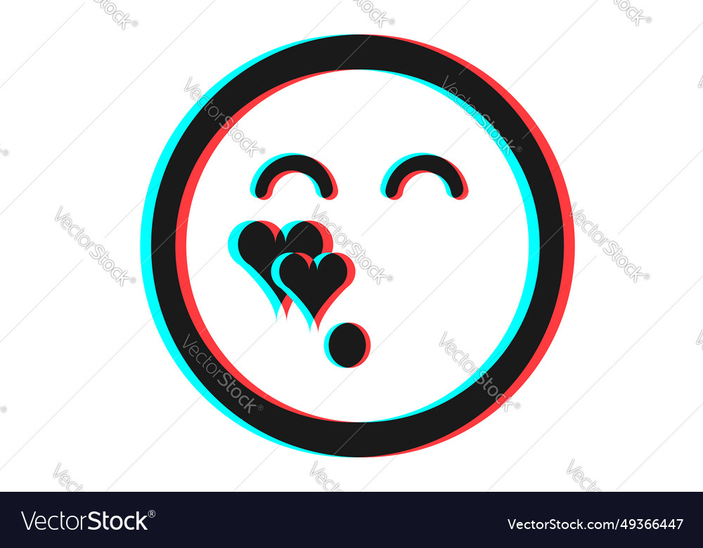 Smile icon in blue red and white colors Royalty Free Vector