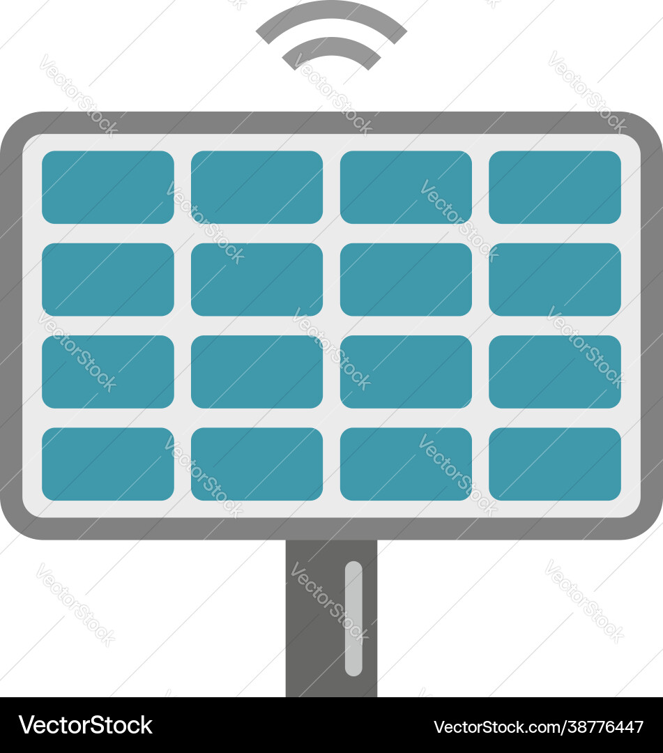 Solar panel icon flat isolated Royalty Free Vector Image