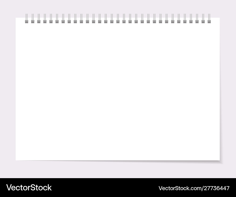 White paper wiro bind Royalty Free Vector Image