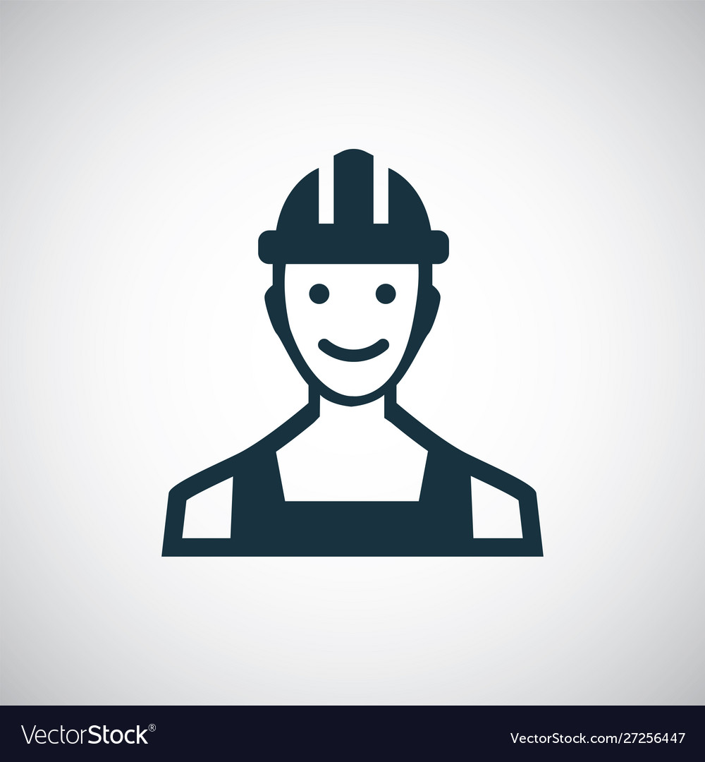 Worker icon for web and ui on white background