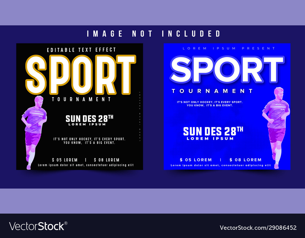 3d text effect sport event header or title vector image 3d text effect sport event header or title