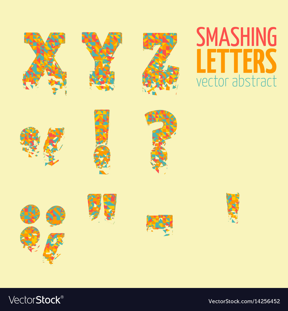 Abstract colorful smashing mesh