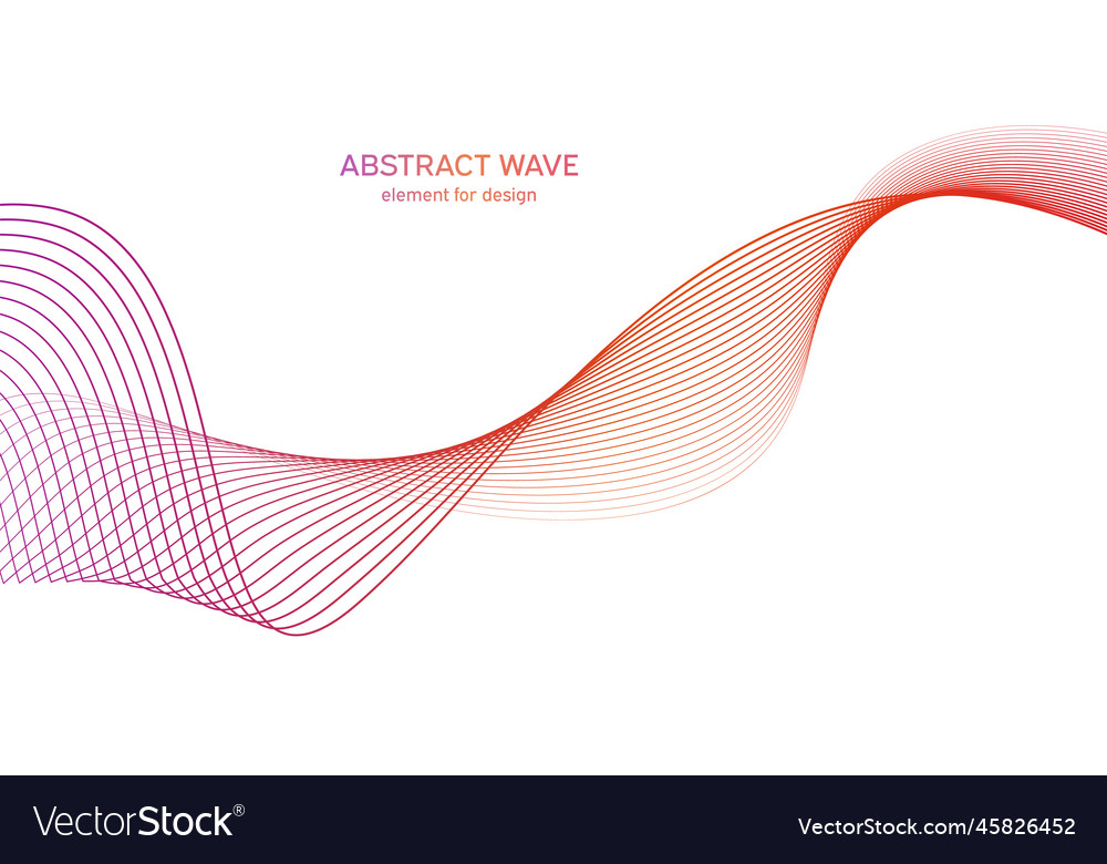 Abstract colorful wave element for design vector image Abstract colorful wave element for design