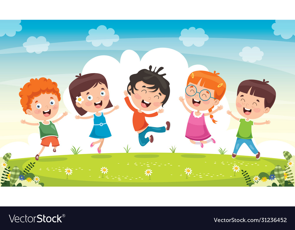 Children having together Royalty Free Vector Image