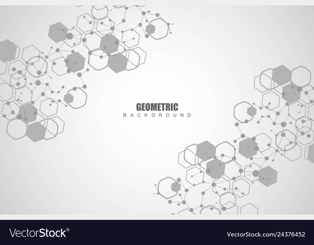 Geometric abstract background with connected line vector image Geometric abstract background with connected line