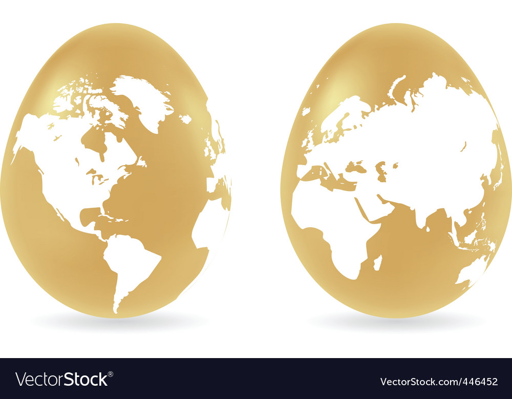 Global Eggs with Map Pattern