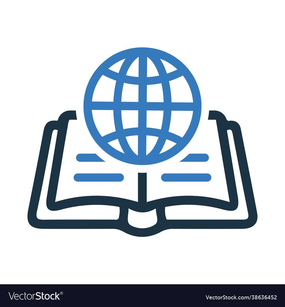 Global knowledge icon simple editable