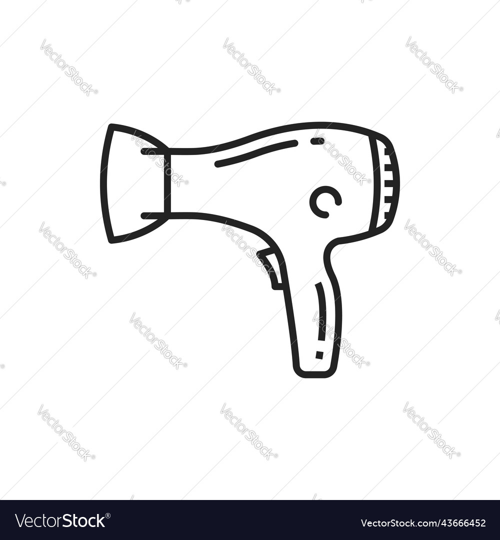 Hair dryer line icon household appliances Vector Image