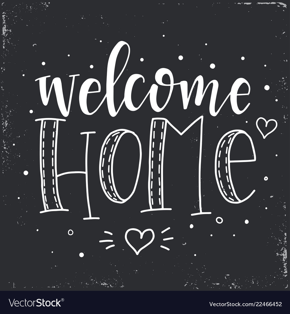 Handbeschriftete Home Typografie