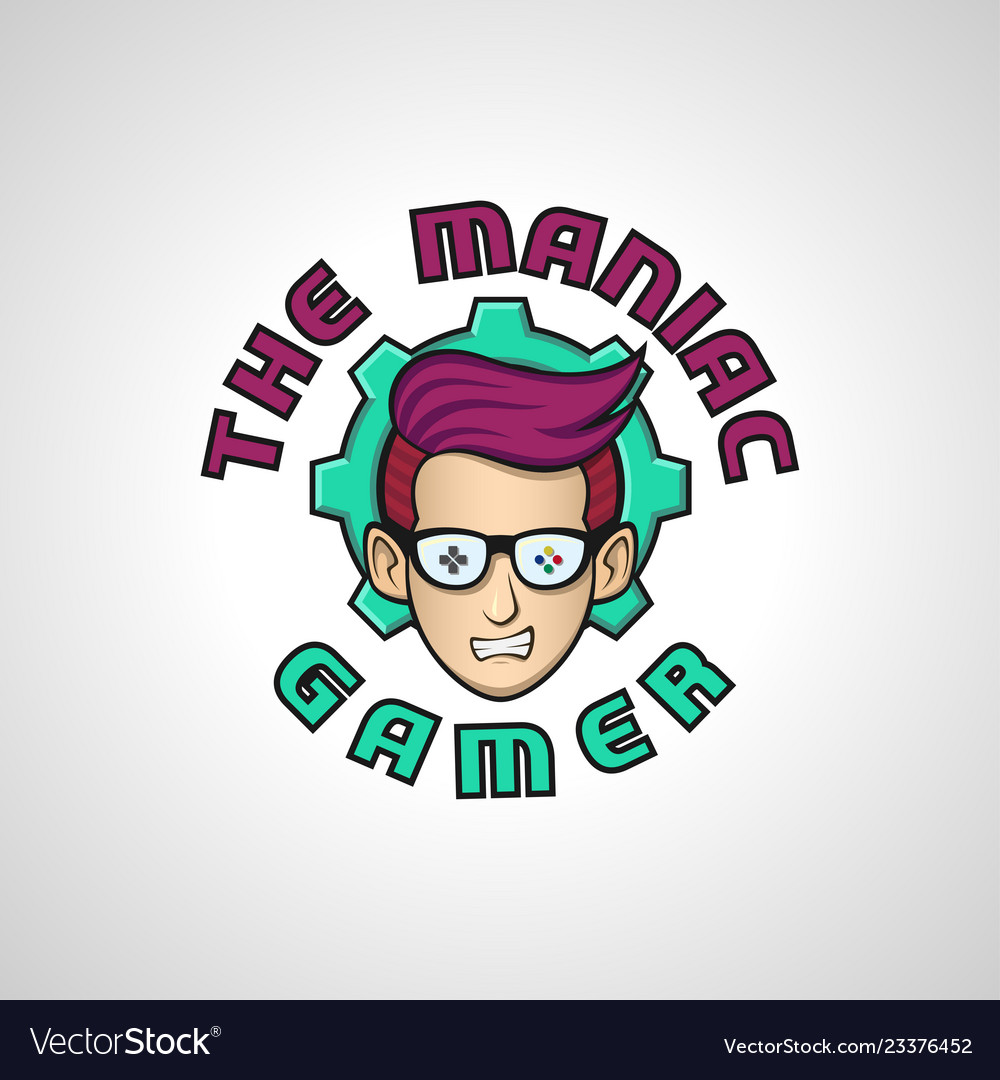 Maniac gamer is a hobbies logo