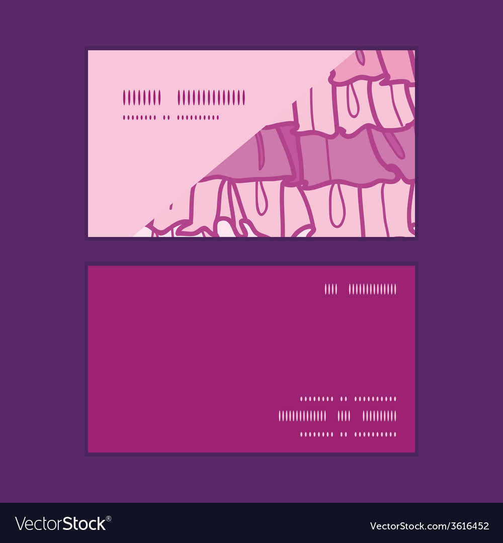 Pink Ruffle Fabric Stripes Horizontal Corner Frame Pink Ruffle Fabric Stripes Horizontal Corner Frame Vector Image