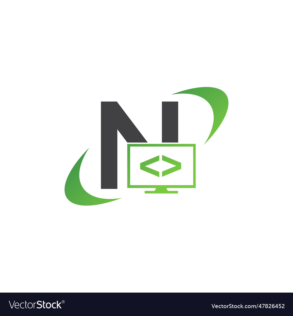 Programming code and technology logo template
