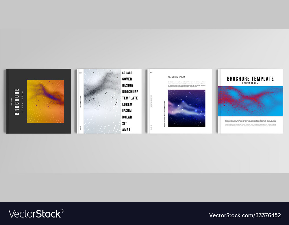 Realistic layouts cover mockup template Royalty Free Vector