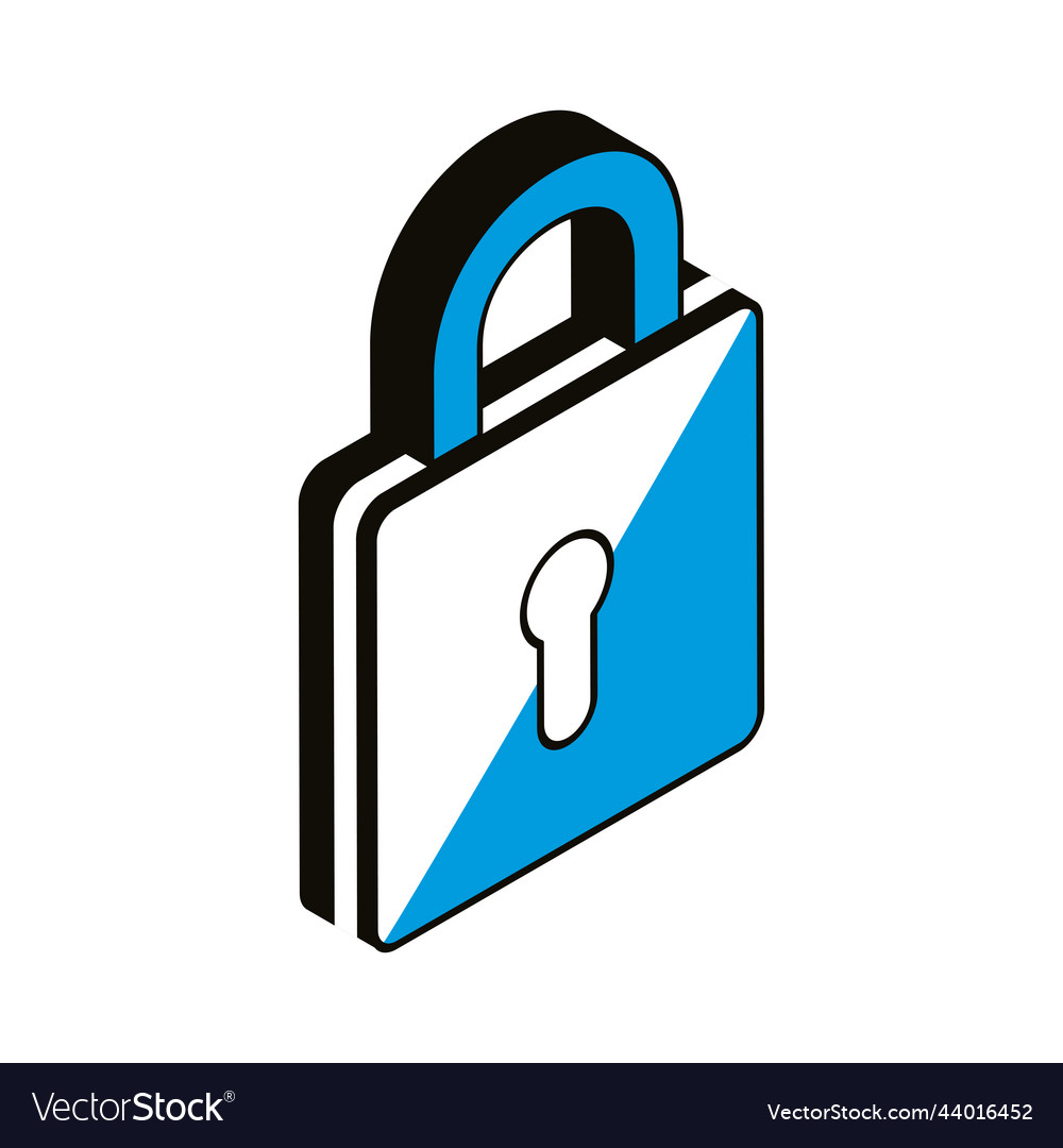 Safe secure padlock Royalty Free Vector Image - VectorStock