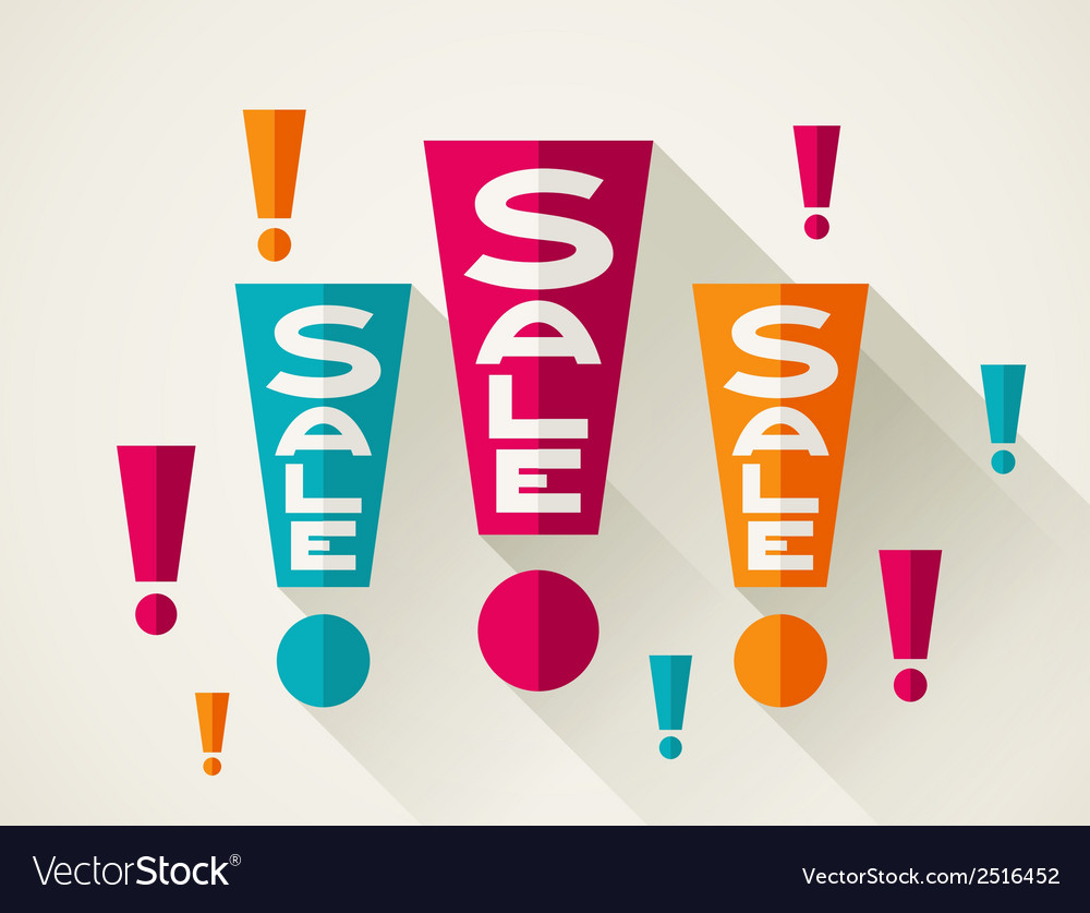 Sale poster background in flat design style