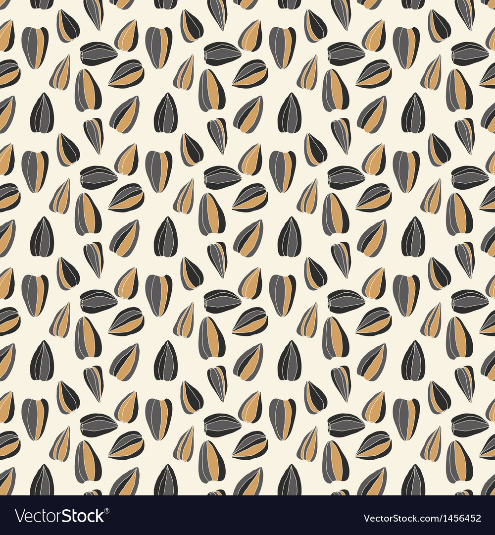 Seamless pattern with sunflower seeds