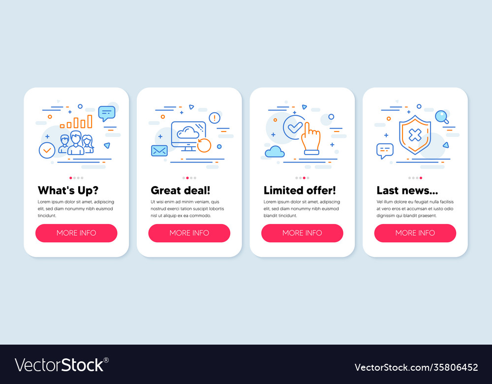 Set business icons such as checkbox teamwork