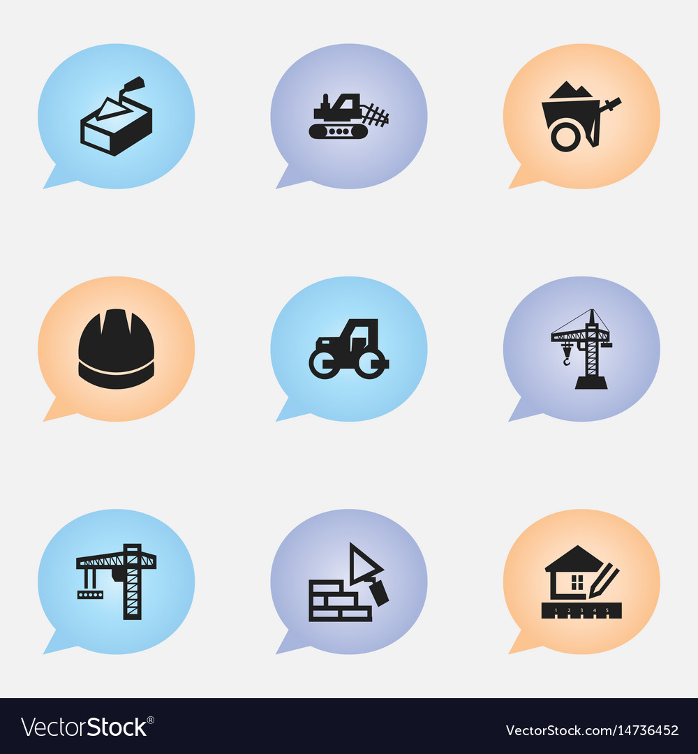 Set of 9 editable structure icons includes