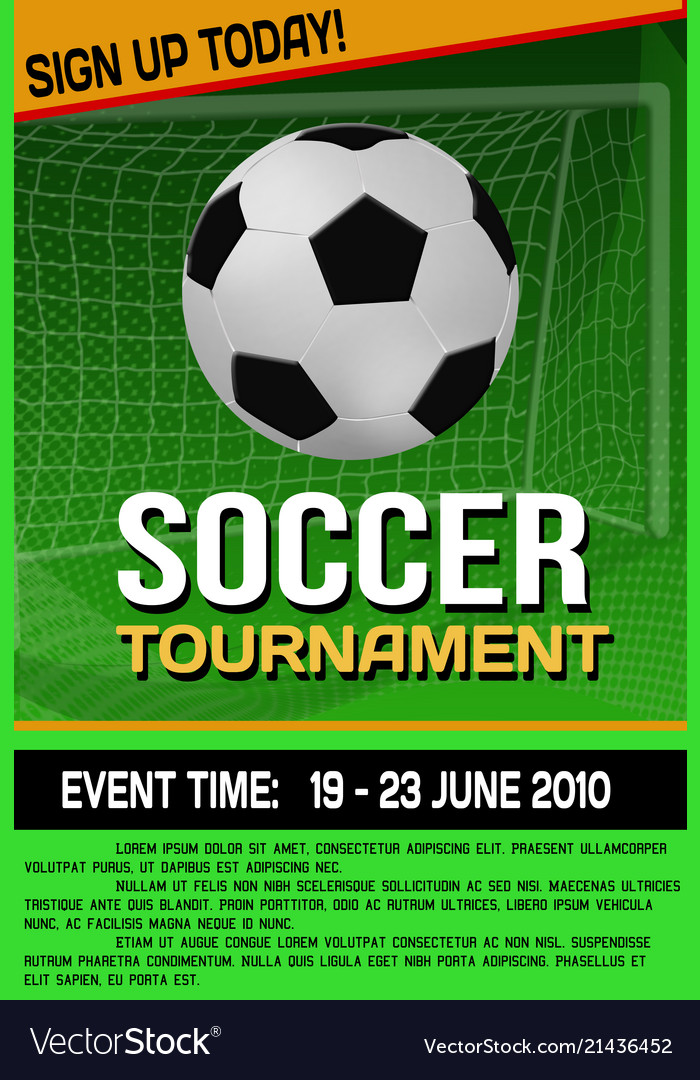 Soccer Tournament Poster Background