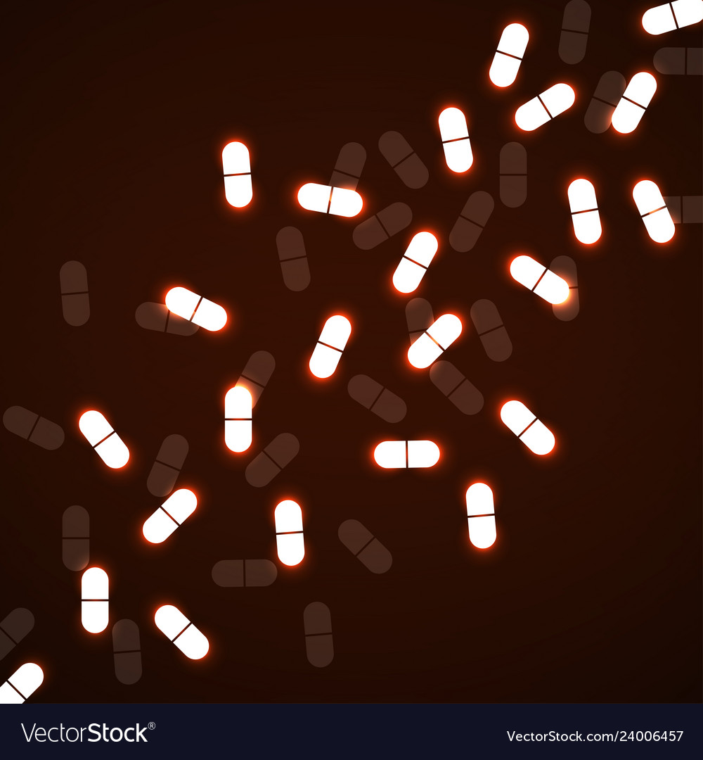 Abstract background of luminous particles in shape