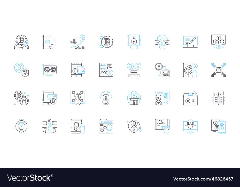 Artificial measures linear icons set robotics