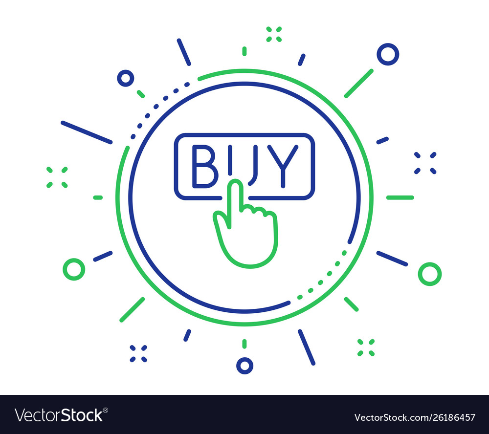 Click to buy line icon online shopping sign Vector Image