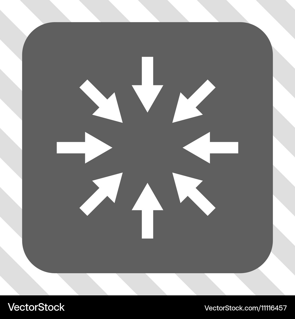 Compact arrows rounded square button Royalty Free Vector