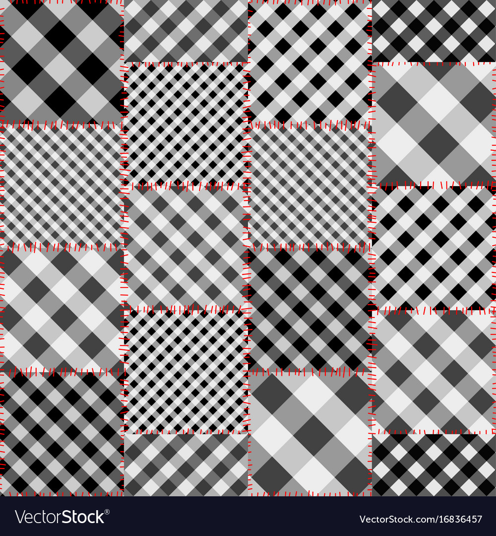Geometric patchwork pattern of a squares