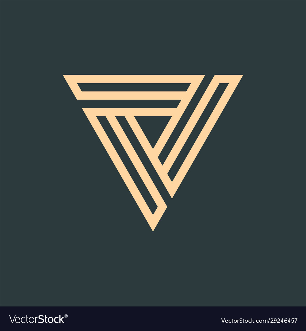 Geometric triangle logo design business identity Vector Image