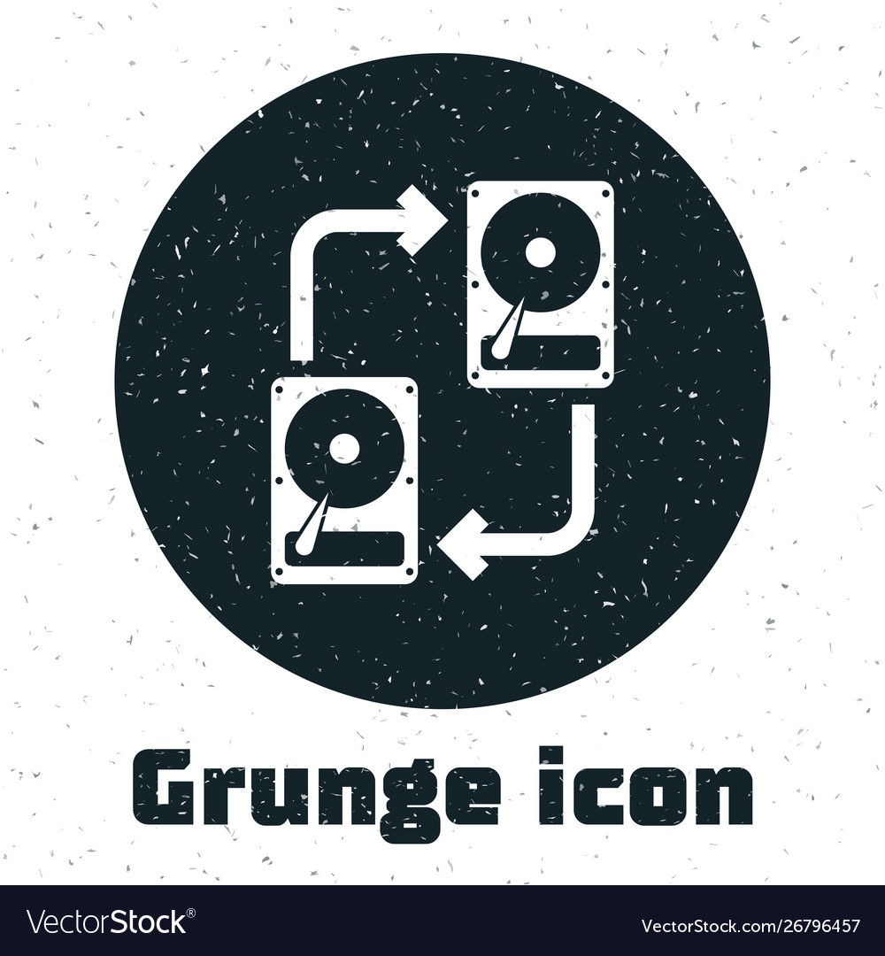 Grunge a fixed data storage device hard disk Vector Image Grunge a fixed data storage device hard disk