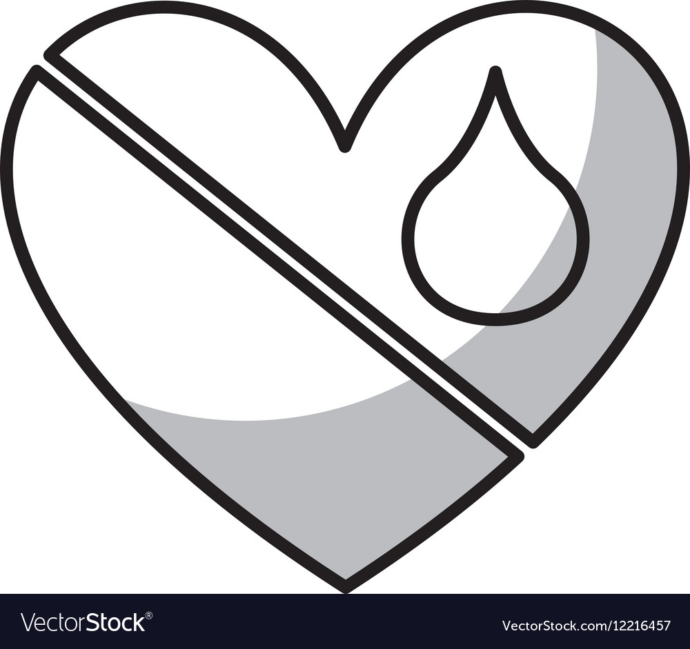 Heart with blood drop icon