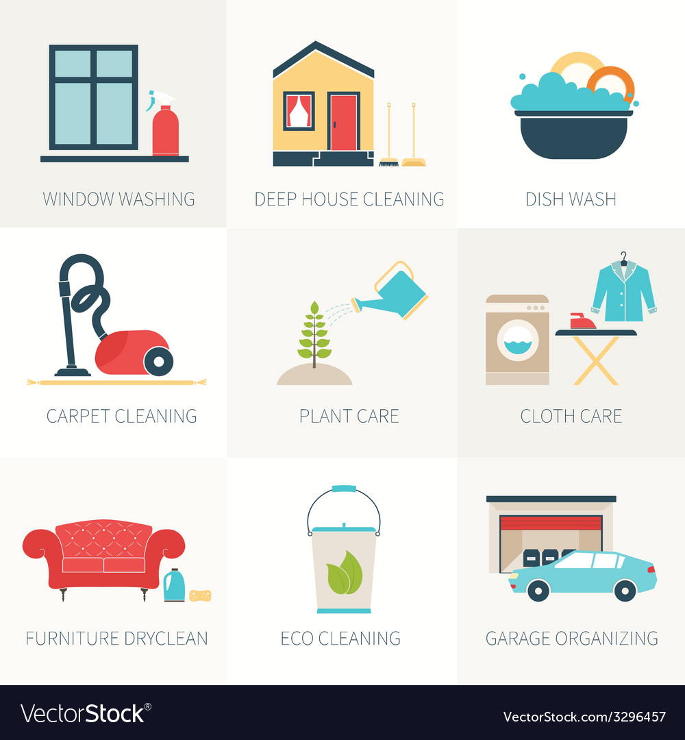 Hausreinigung Icons