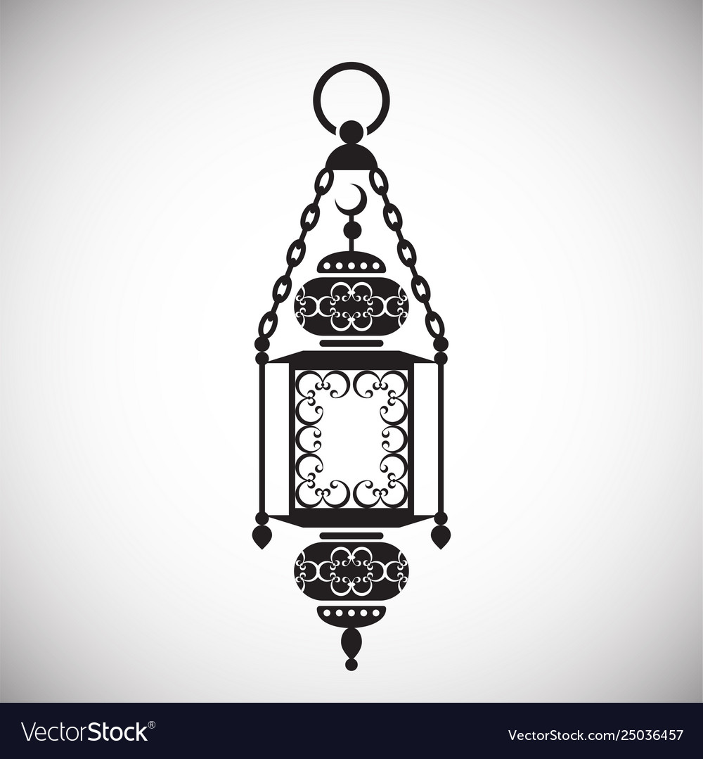Lantern icon on background for graphic and web vector image Lantern icon on background for graphic and web