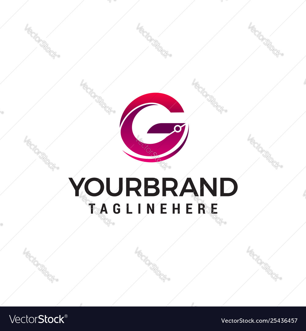 Letter g logo design concept template