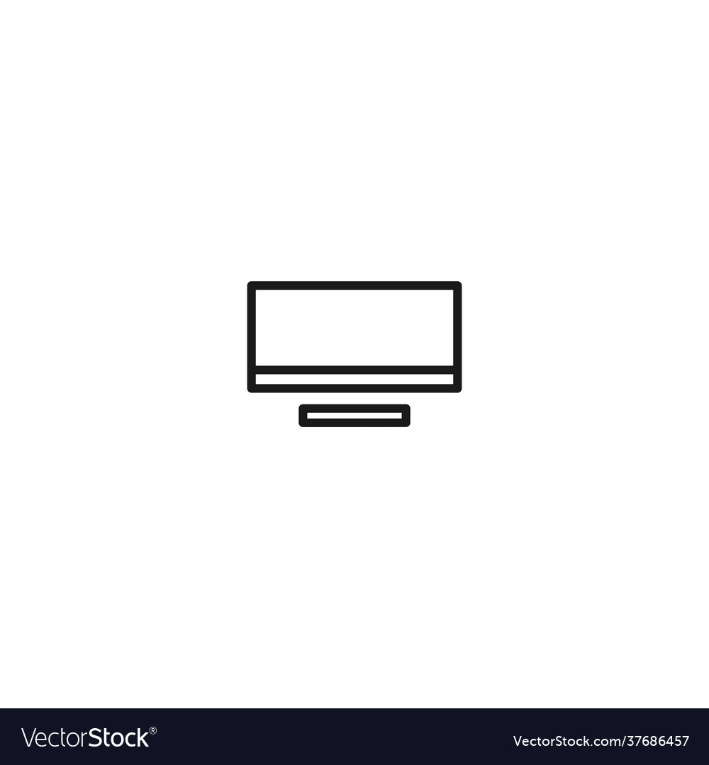 Personal computer monitor icon design template vector image Personal computer monitor icon design template